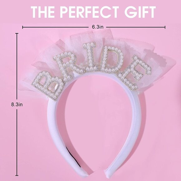 Bridal Hair Accessory Pearl Rhinestone Wedding Headband Bridal Party